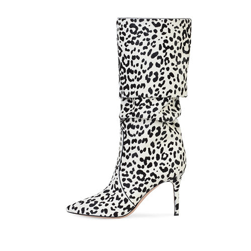 Leopard Seduction High-Heeled Winter Boots