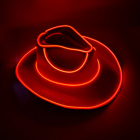 Fluorescent Carnival Party LED Wireless Flashing Cowboy Hat