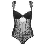 Lace Translucent Sensation Bodysuit Lingerie