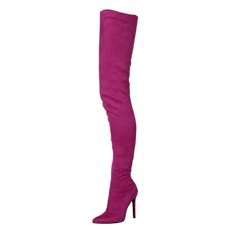 Sultry Suede Over-the-Knee Stiletto Boots