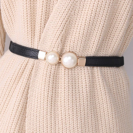 Pearl Double Buckle Waist Belt