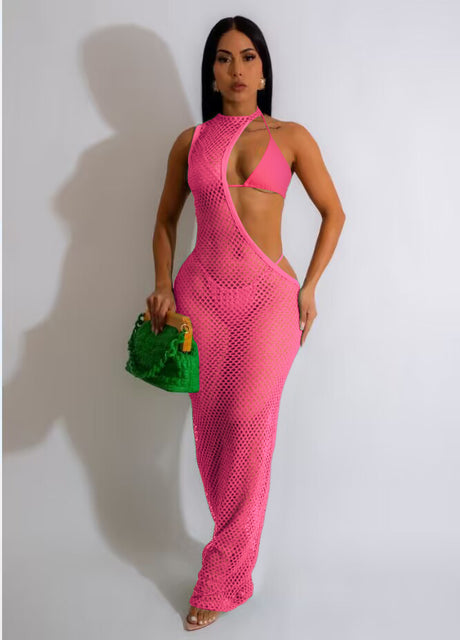 Beach Babe Fishnet Skirt Set