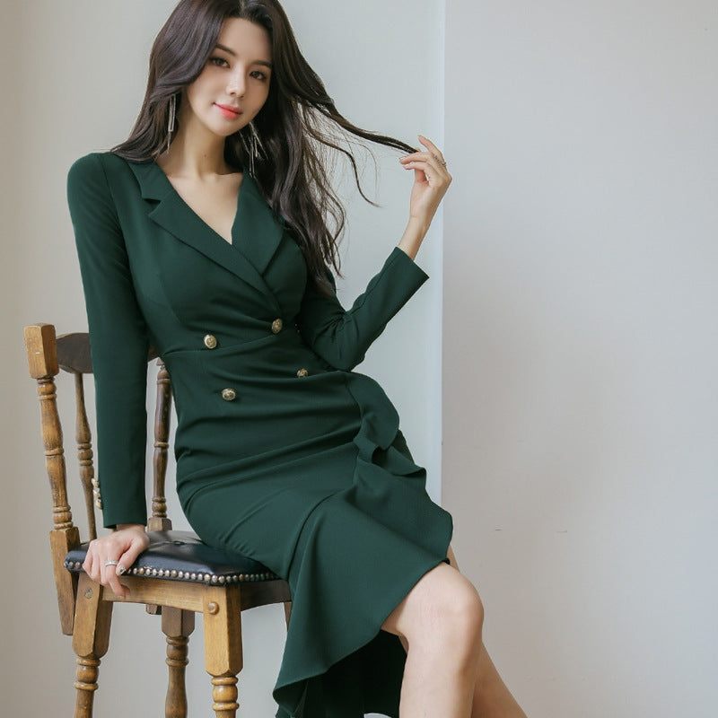 Zoe Long Sleeved Blazer Midi Dress