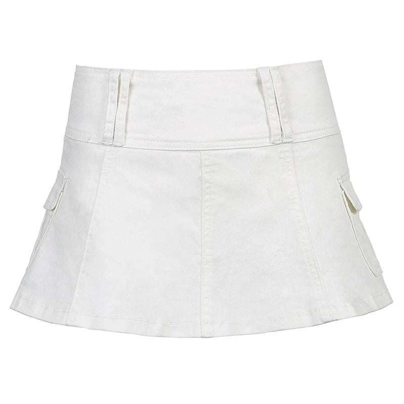 Pleated Denim Delight Skirt