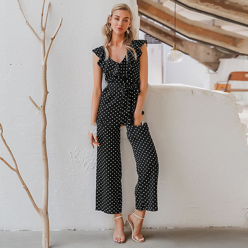 Polka Dot Print Women Jumpsuit