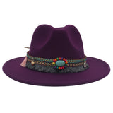 Gemstone Embellished Ethnic Cowboy Hat