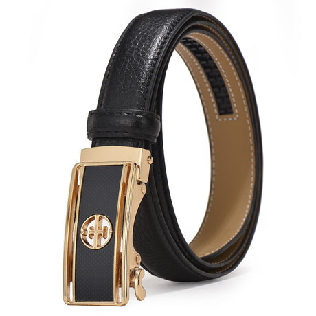 Leather Automatic Buckle Waist Belt