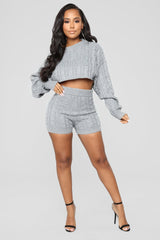 Breanna Knit Crop Top Set