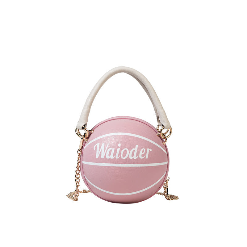 Round Basketball Handbag Crossbody Bag