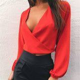 Brittany Cross Over Bow Crop Top