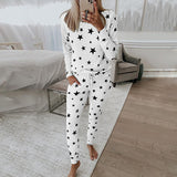 Printed Casual Home Service Pajama Set