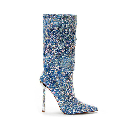 Denim Dream Pointy Heel Boots