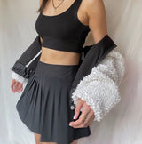 Pure Pleated Casual Skirt