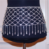 Rhinestone Glam Waist Chain Body Jewelry