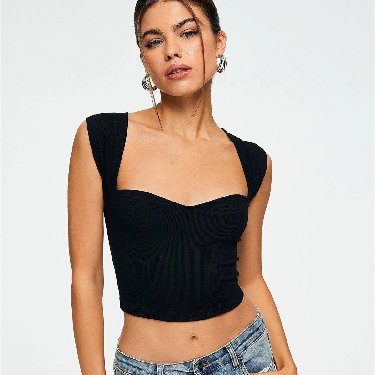 Sandra Sweetheart Crop Top