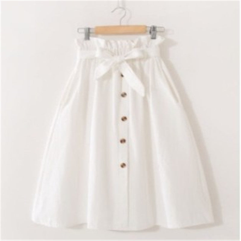 Willow Bow Buttoned Down Skirt