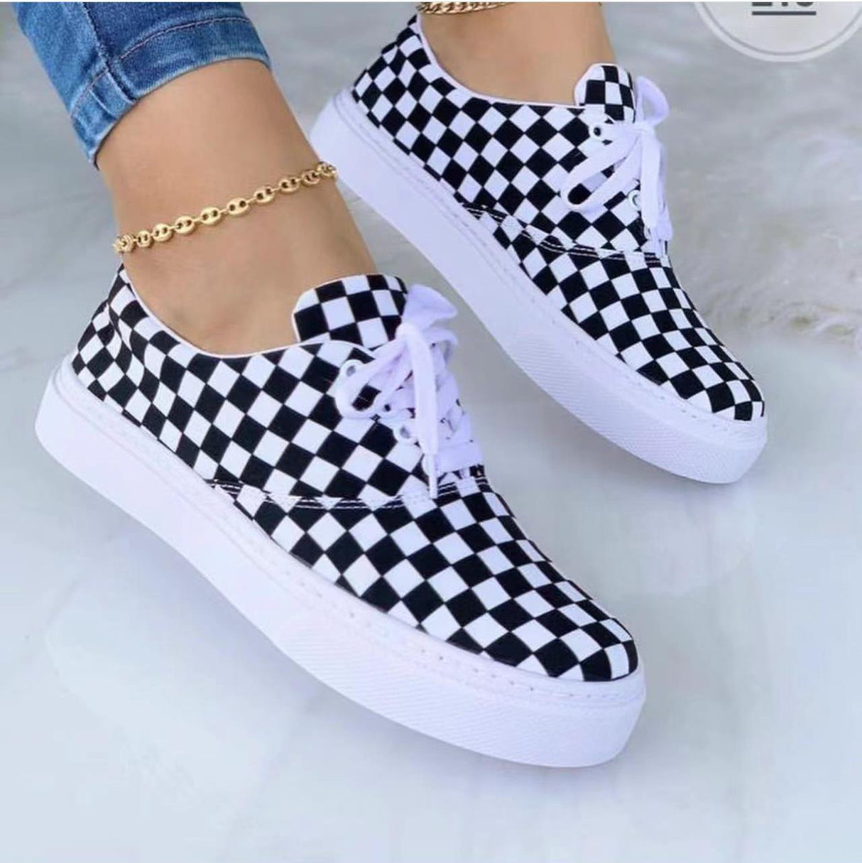 Floral Fun Lace-up Sneaker Shoes