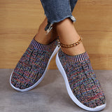 Stripe Knit Sock Shoes