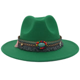 Gemstone Embellished Ethnic Cowboy Hat