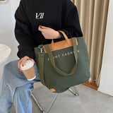 Fashionable Canvas Letters Shoulder Bag