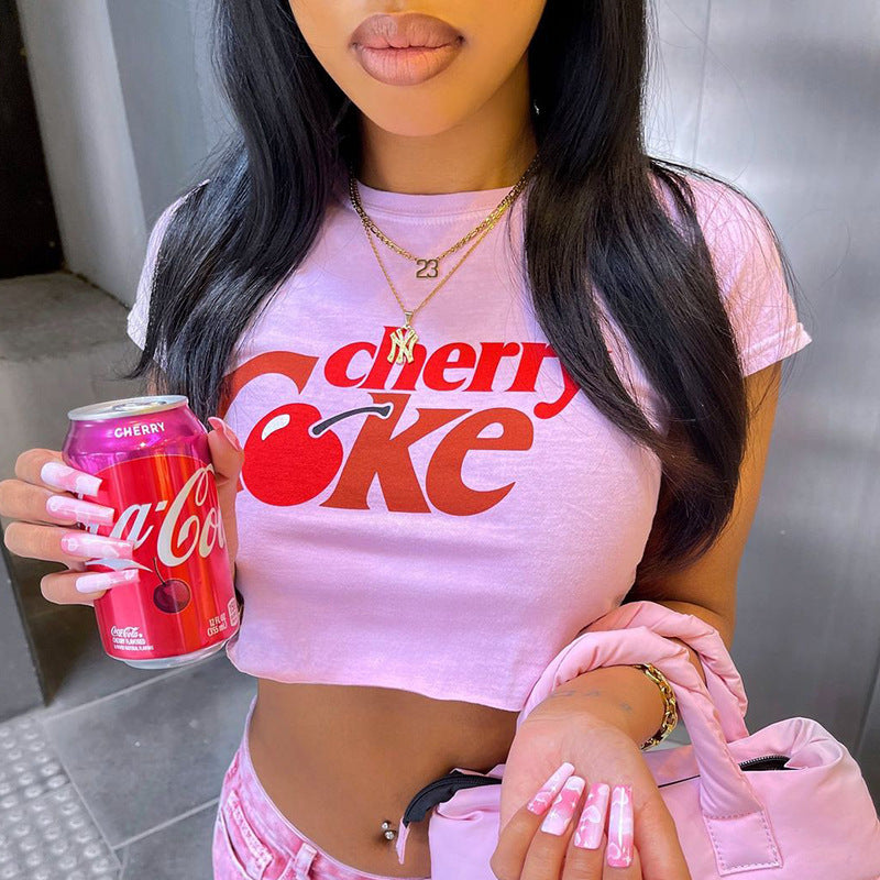 Cherry Coke Crop Top