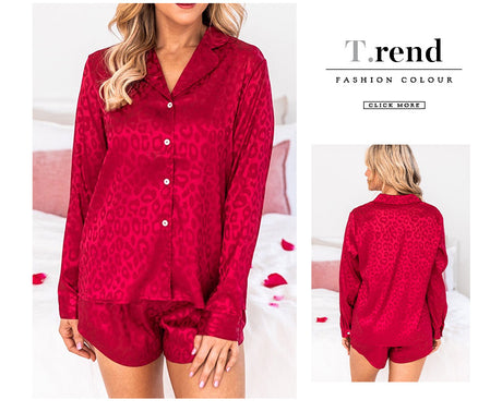 Red Cheetah Pajama Set