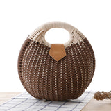 Rattan Weave Round Handbag