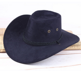 Faux Leather Velvet Western Adventure Cowboy Hat