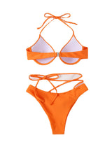 Orange Split Set Bikini