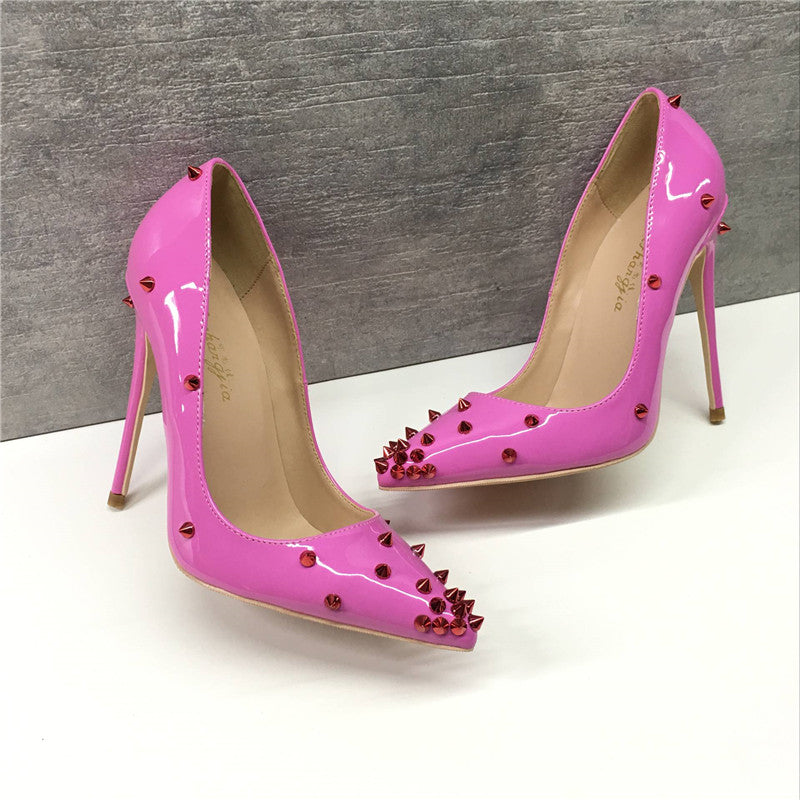 Riveted Pink High Heels