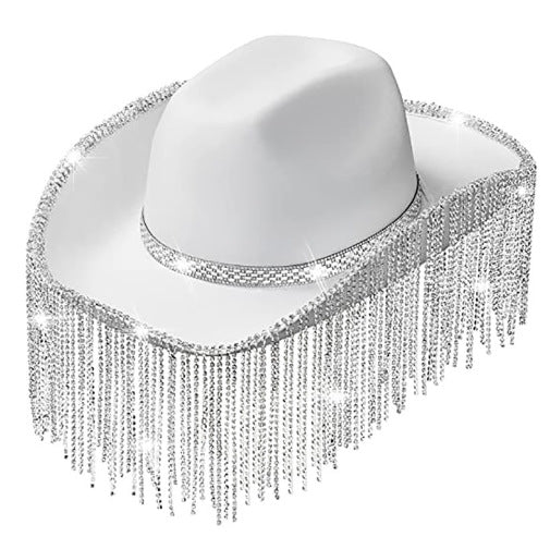 Melanie Rhinestone Tassel Cowboy Hat