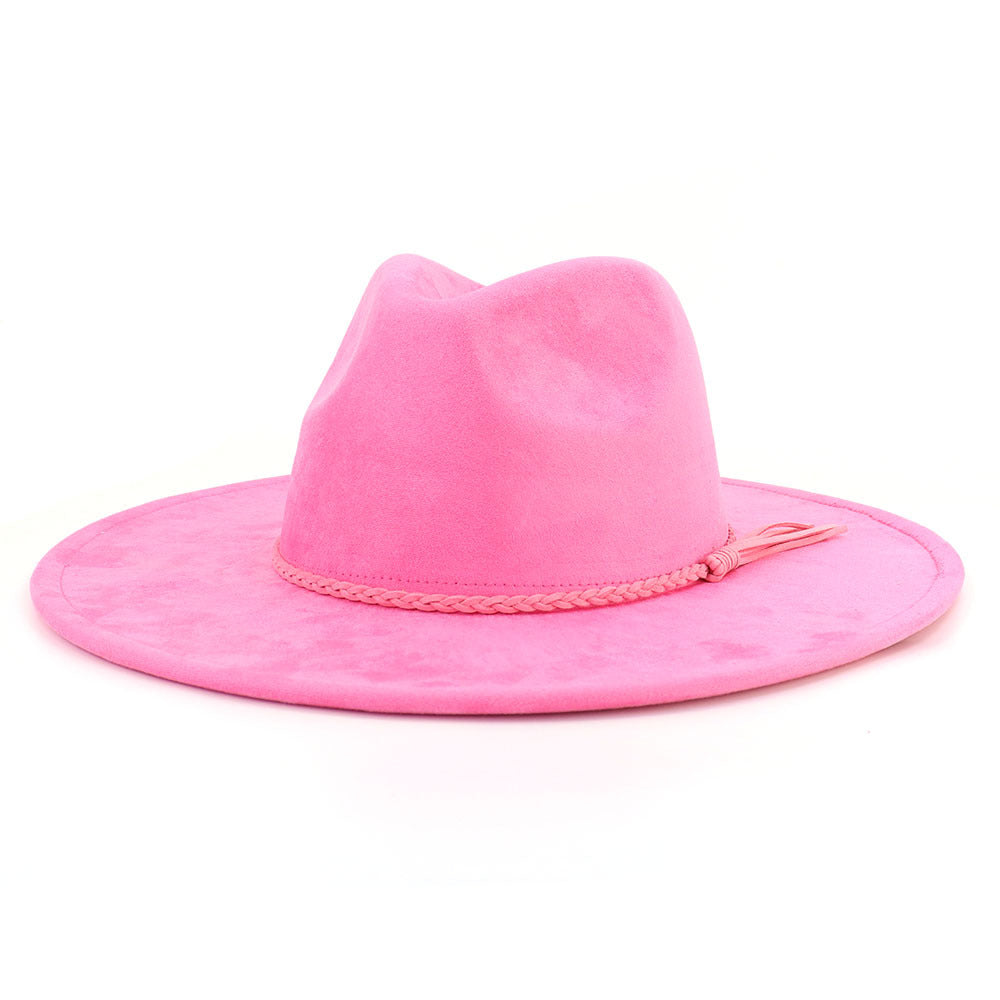 Broad-brimmed Suede Cowboy Hat