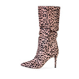 Leopard Seduction High-Heeled Winter Boots