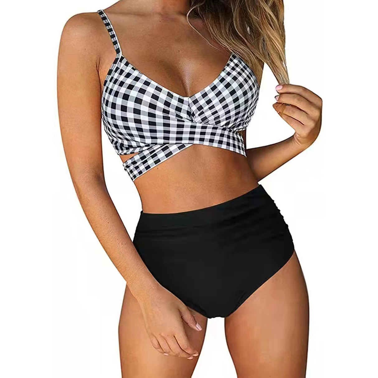 Solid Print Push-Up Swimwear Bikini