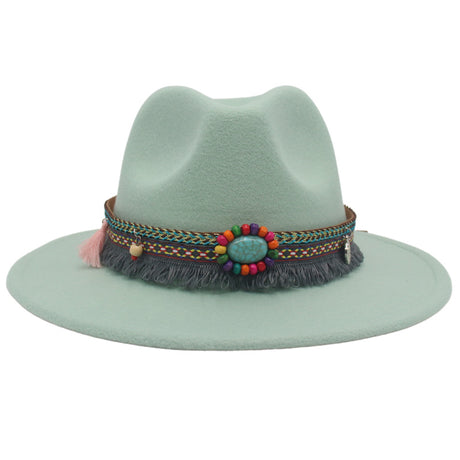 Gemstone Embellished Ethnic Cowboy Hat