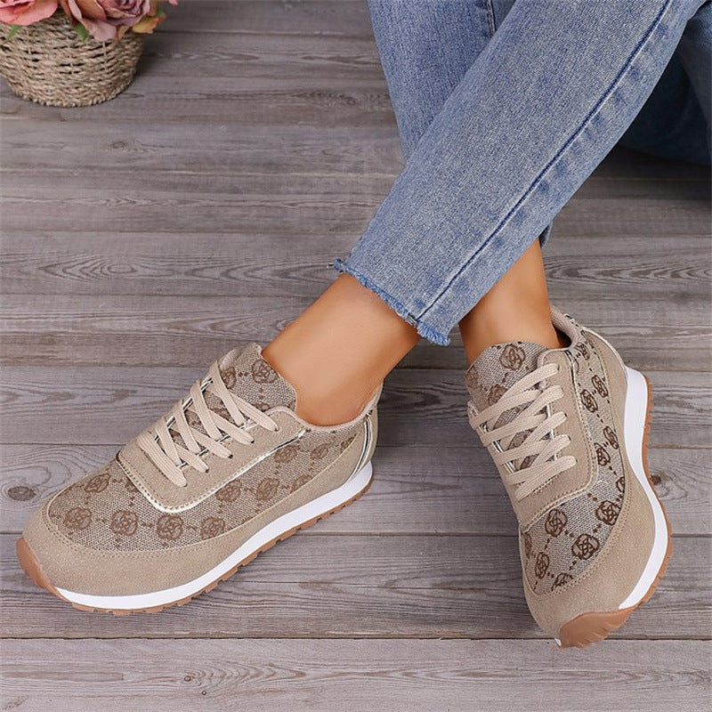 Floral Bliss Lace-up Sneakers