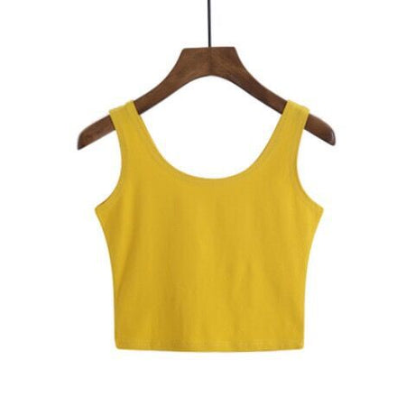 Basic Cotton Cropped Tank