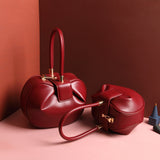 Fashionable Leather Dumpling Handbag