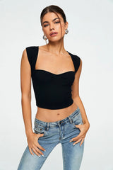 Sandra Sweetheart Crop Top