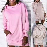 Longline Sweater Hoody - The Khaki Pink Hoodie