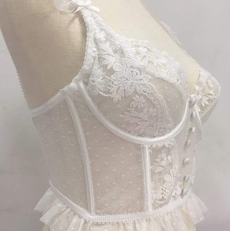 Sheer Delight Lace Corset Bra