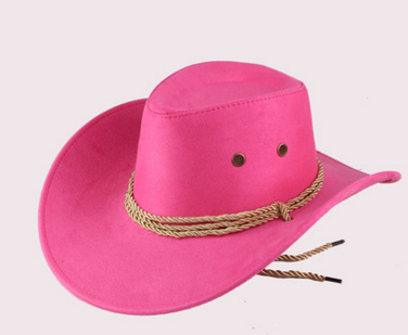 Faux Leather Velvet Western Adventure Cowboy Hat