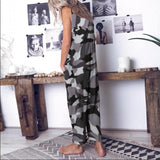 Camouflage Suspenders Jumpsuit