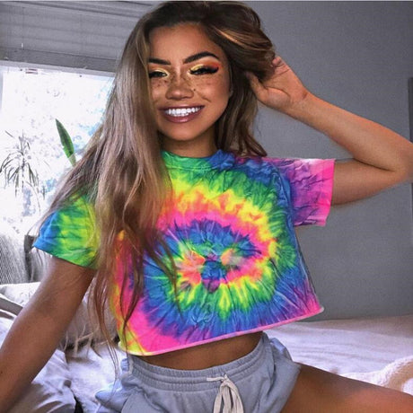 Kayla Tie Dye Smear Crop Top