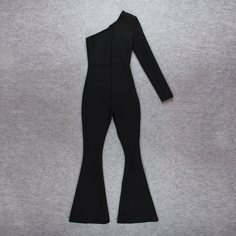 Mesh Flared Diamond Jumpsuit