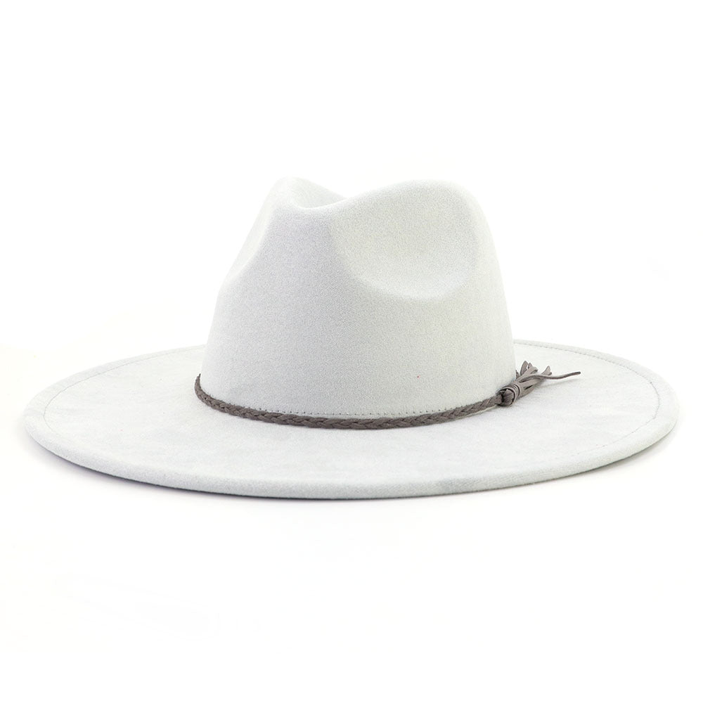 Broad-brimmed Suede Cowboy Hat