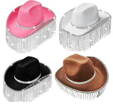 Melanie Rhinestone Tassel Cowboy Hat