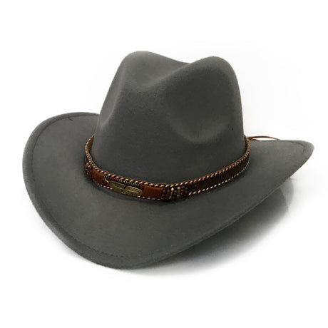 Metal Leaf Belt Cowboy Hat