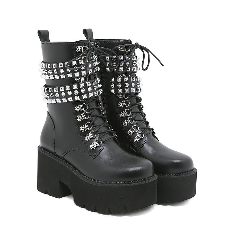 Ravishing Rivet Mid-calf Fashion Boots