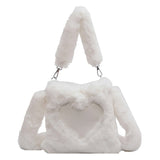 Winter Plush Sewing Thread Shoulder Bag